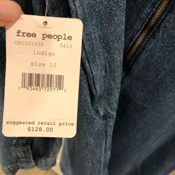 NWT Free People Self Control Denim Mini Dress 12 - Picture 12 of 16